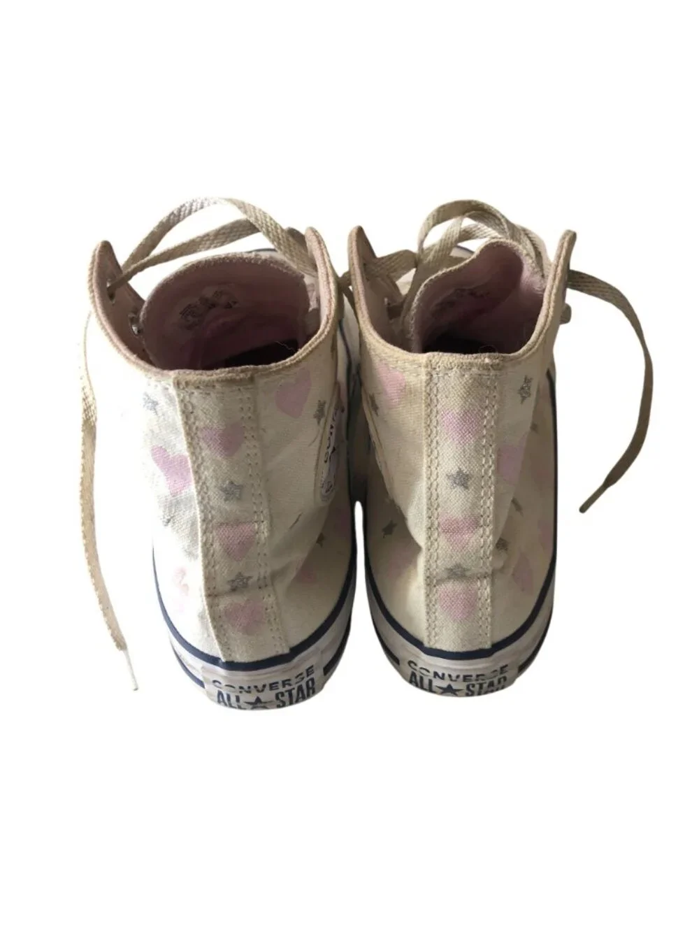 Converse Chuck Taylor All Star High GS 'My Wish' Sneakers White Hearts Girls 4
